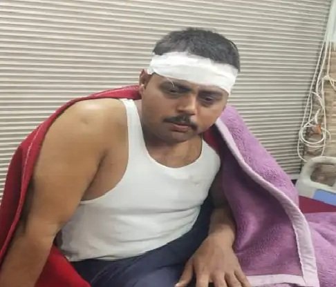 शराब रोकने पर ट्रैफिक जवान का सिर फोड़ा